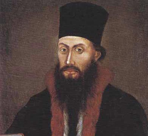 Фрагмент от портрет на Неофит Рилски от Захари Зограф