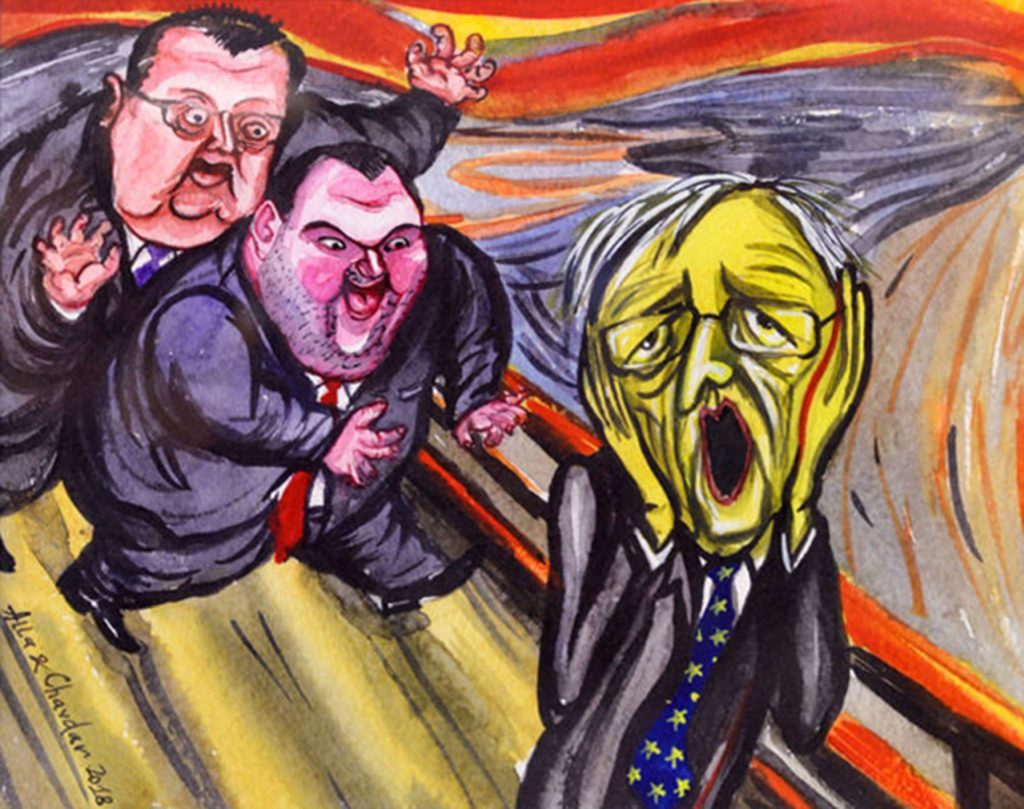 Карикатура на Алла и Чавдар Георгиеви